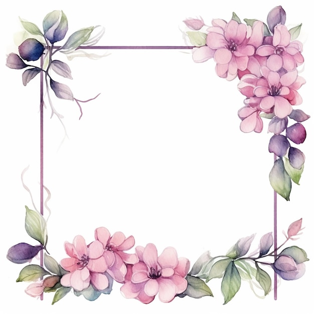 water color frames floral