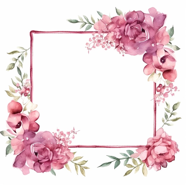 Photo water color frames floral