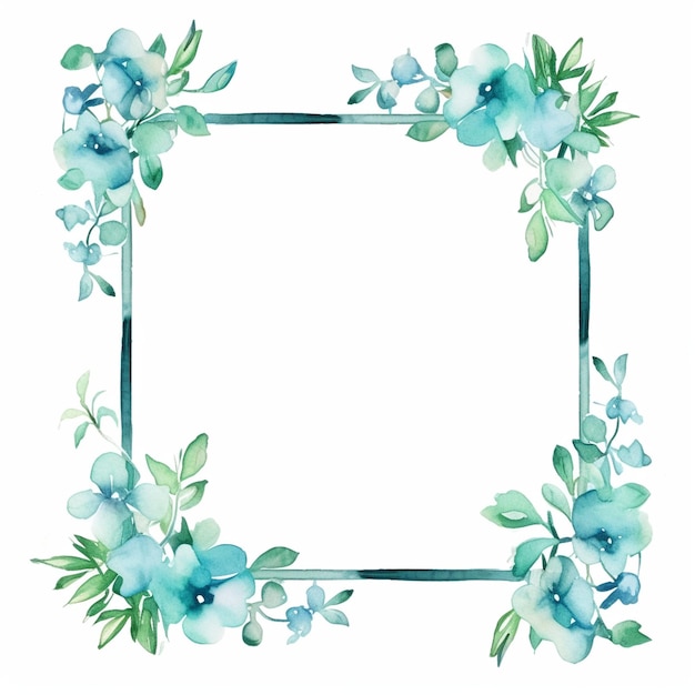 Photo water color frames floral