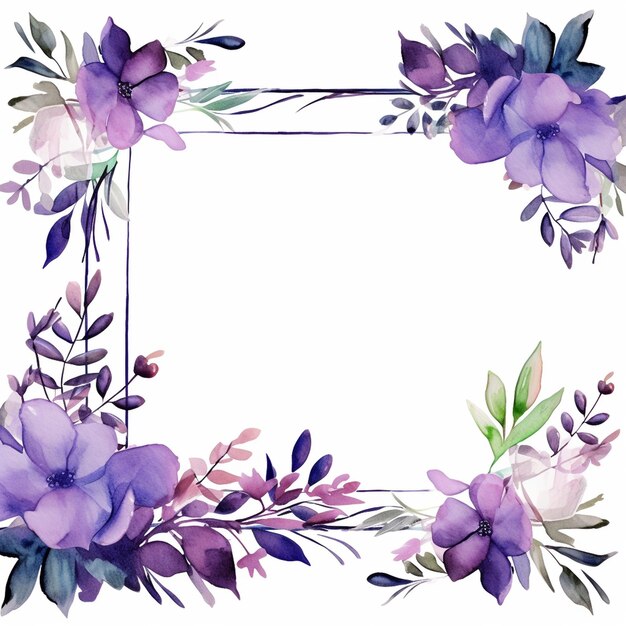 Photo water color frames floral