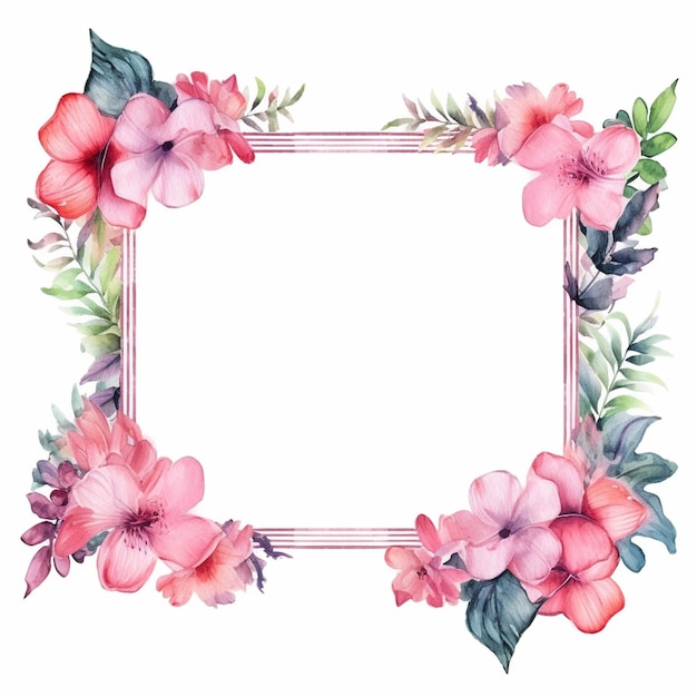 water color frames floral