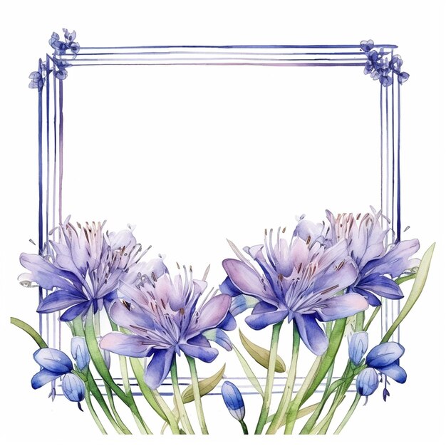 water color frames floral