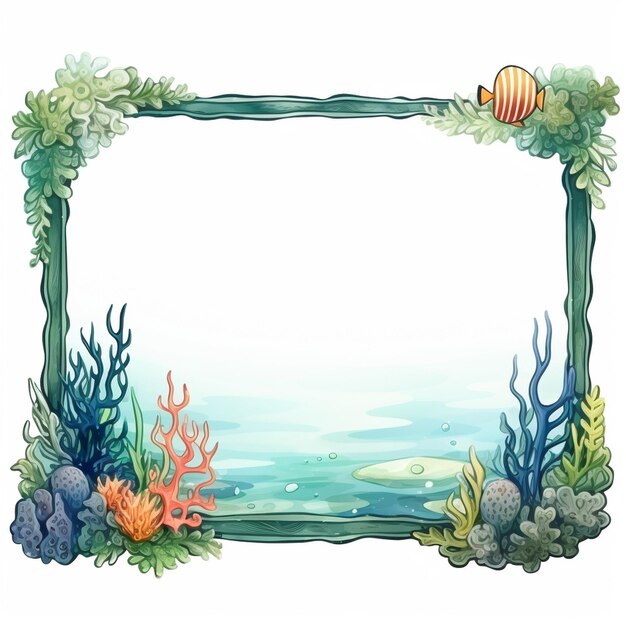 Photo water color frames floral