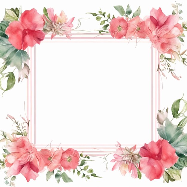 water color frames floral