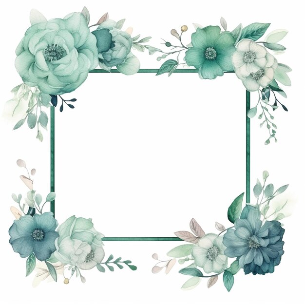 Photo water color frames floral