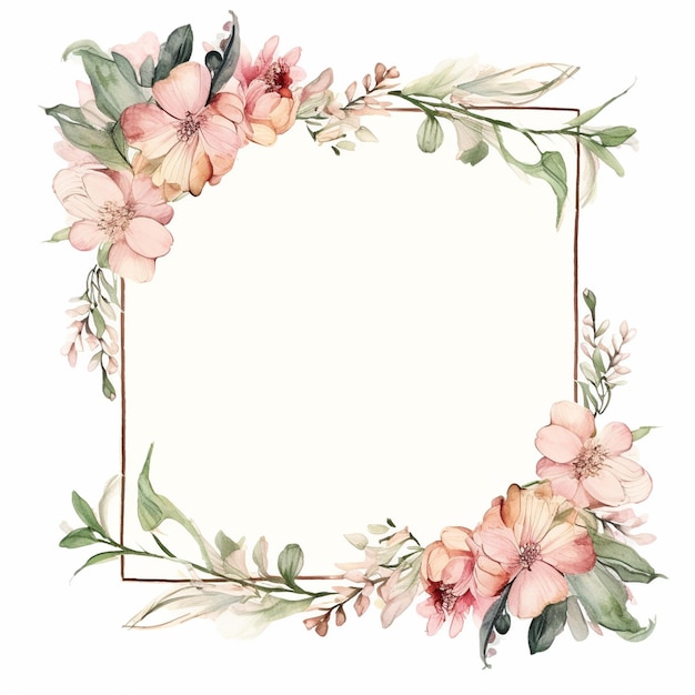 Photo water color frames floral