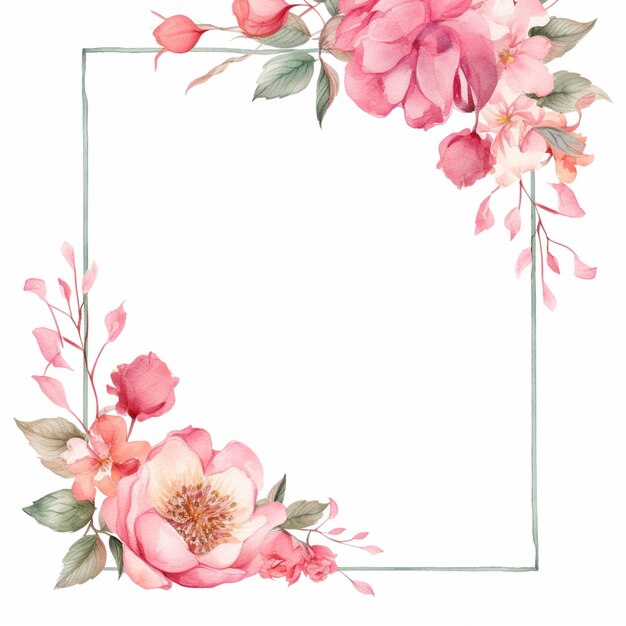 water color frames floral