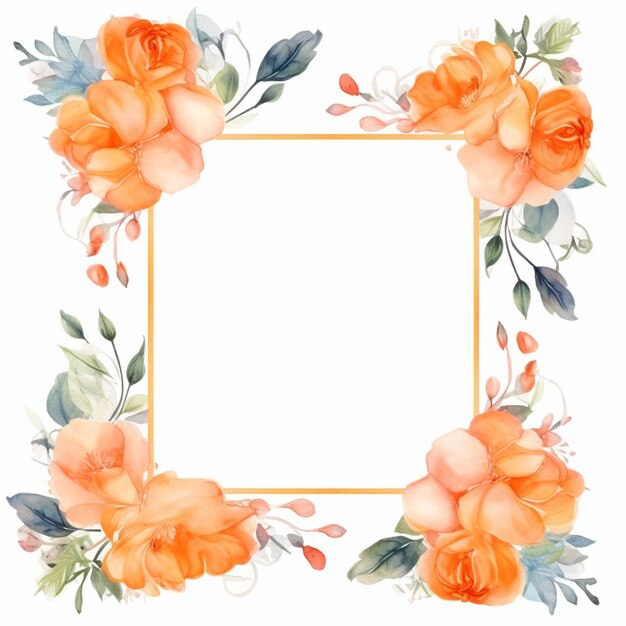 Photo water color frames floral