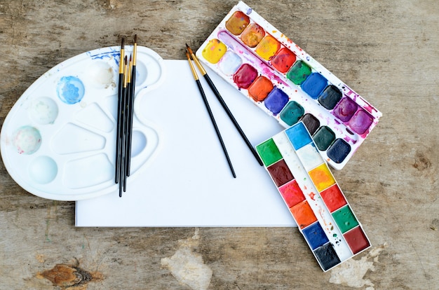 Water color paint box for drawing and creative development