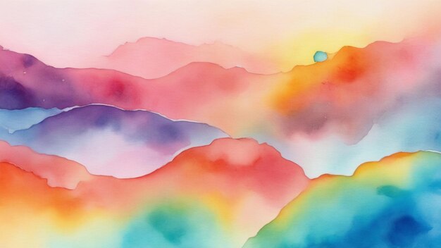 Premium AI Image  Water color paint colorful design for