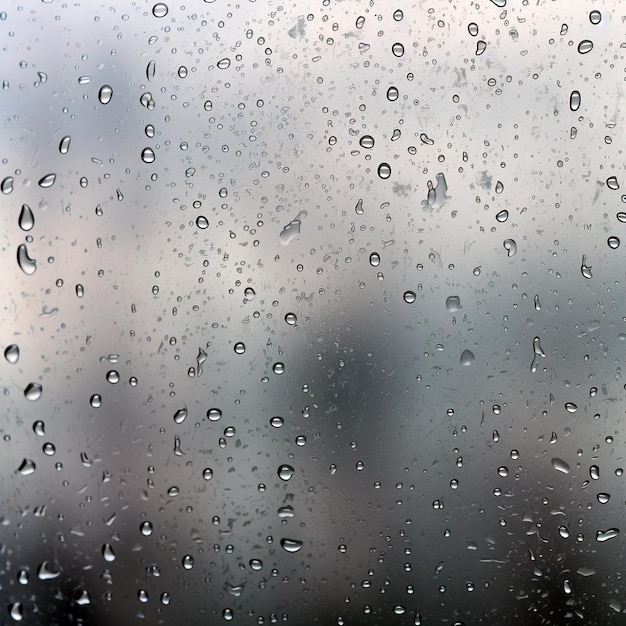 Water condensation on glass flat grey background