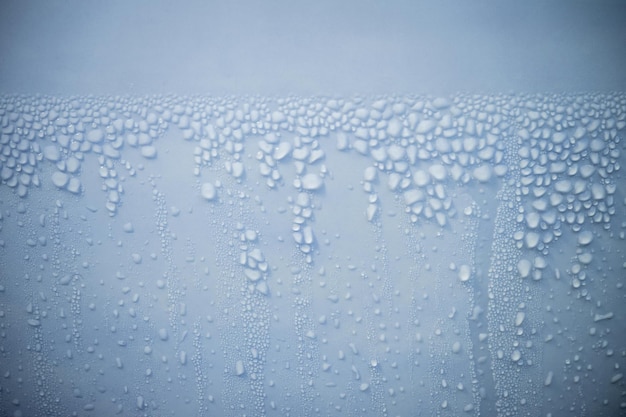 Foto condensazione dell'umidità dell'acqua su una superficie