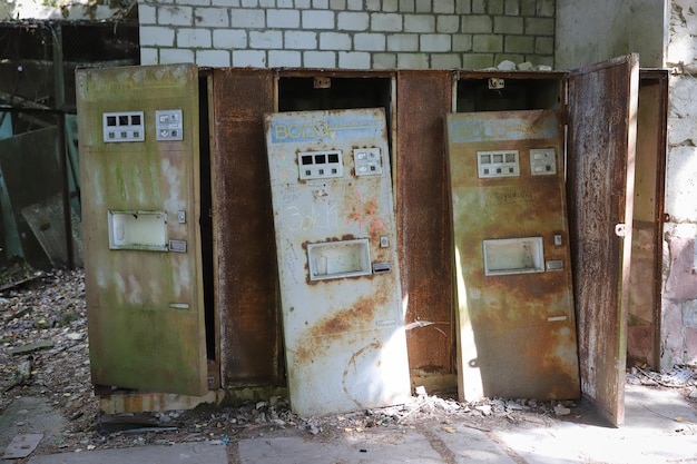 Water Dispenser in Pripyat Cafe in Chernobyl Exclusion Zone Ukraine