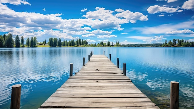 Photo water dock and lake