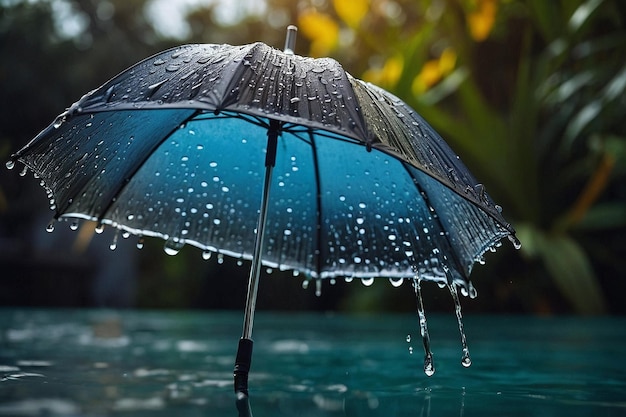 Water dripping off an umbrella