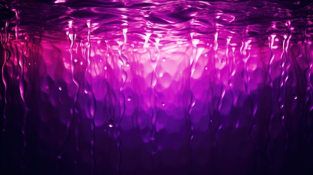 Экран с капающей водой и фиолетовой подсветкой
