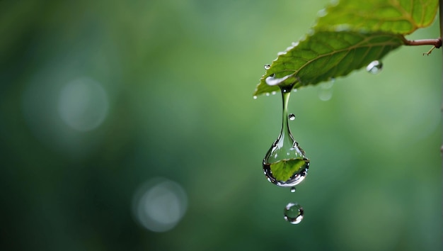 葉から水が滴る 自然の概念