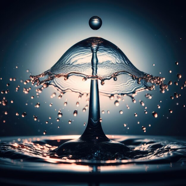 Water drop about to create ripple effect