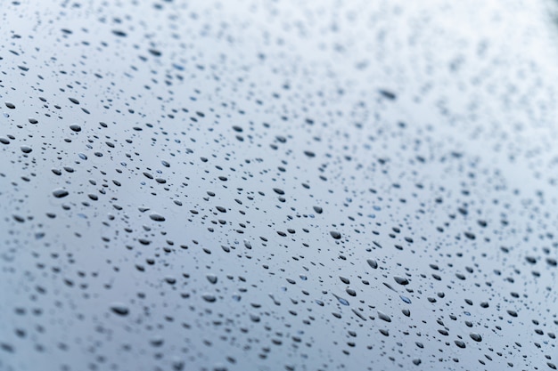 Water drop on the glass.