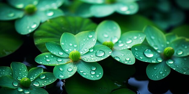 water drop on green leaf