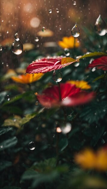 Water Drop on Road During Rainy Days Close Up Shot Dramatic Scene Wet Urban Photo