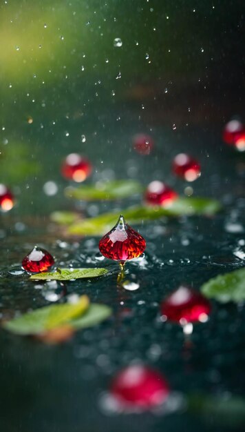 Water Drop on Road During Rainy Days Close Up Shot Dramatic Scene Wet Urban Photo