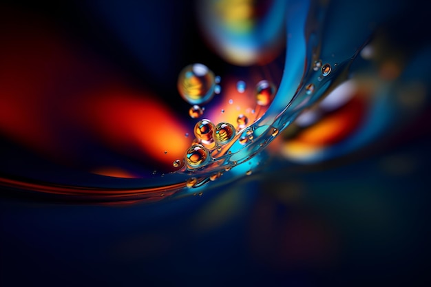 Water drop vibrant colors