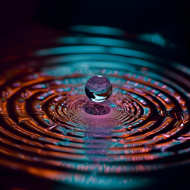 A water droplet with the word " water " on it