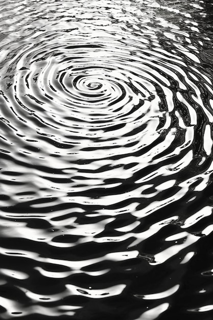 Foto una goccia d'acqua con le parole spirale su di essa