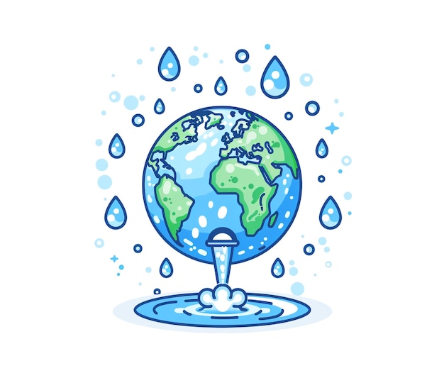 a water droplet with the world in it