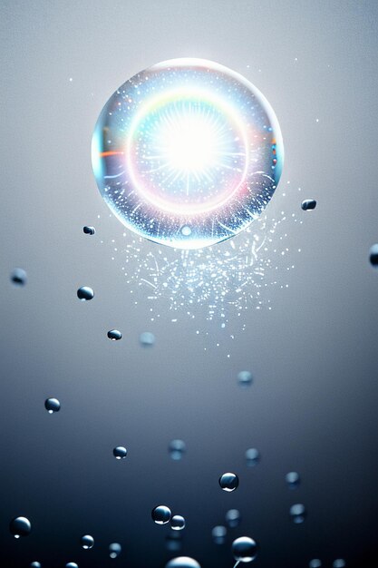 water droplets bubble particles glossy business technology background design material wallpaper