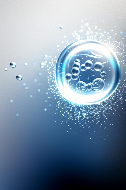 水滴バブル粒子光沢のあるビジネステクノロジー背景デザイン素材壁紙