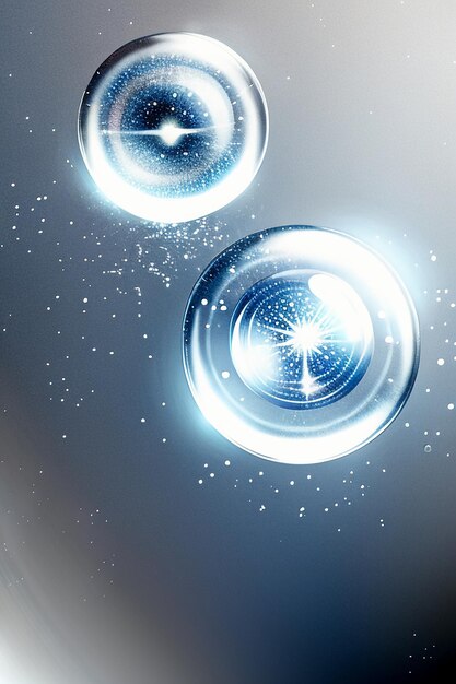 Photo water droplets bubble particles glossy business technology background design material wallpaper