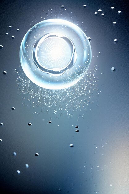 Water droplets bubble particles glossy business technology background design material wallpaper