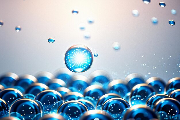 Water droplets bubble particles glossy business technology background design material wallpaper