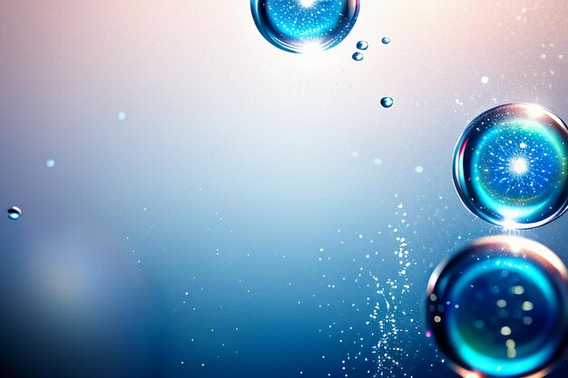 Water droplets bubble particles glossy business technology background design material wallpaper