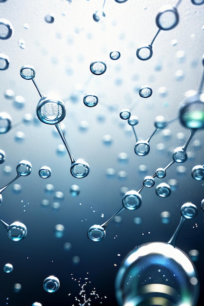 Water droplets bubble particles glossy business technology background design material wallpaper