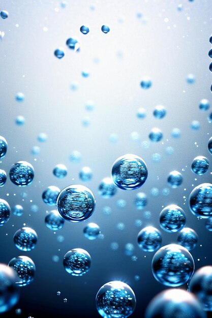 Water droplets bubble particles glossy business technology background design material wallpaper