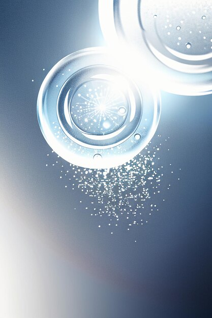 Water droplets bubble particles glossy business technology background design material wallpaper