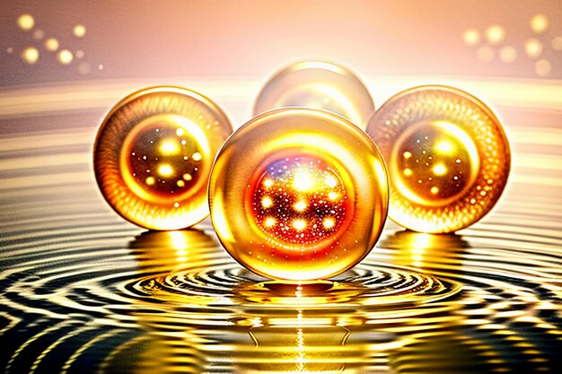 Photo water droplets bubble particles glossy business technology background design material wallpaper