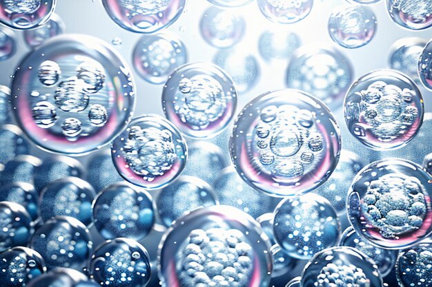 写真 水滴バブル粒子光沢のあるビジネステクノロジー背景デザイン素材壁紙