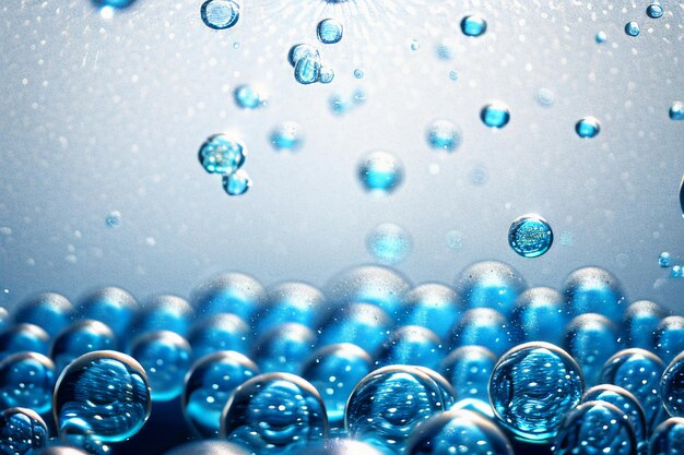 Photo water droplets bubble particles glossy business technology background design material wallpaper