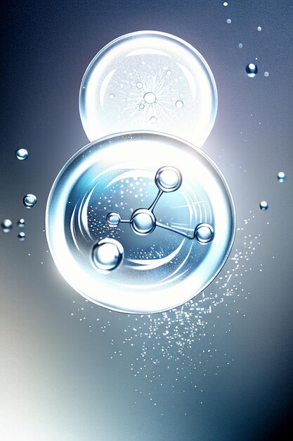 Foto goccioline d'acqua bolla particelle lucido business tecnologia sfondo materiale di progettazione carta da parati