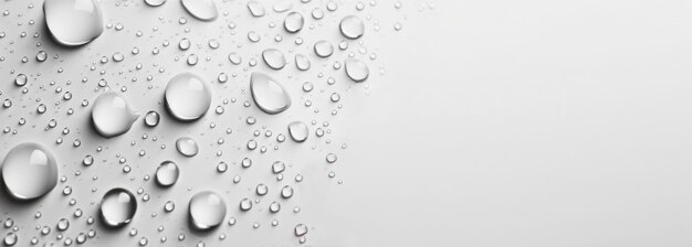 Photo water droplets on clean white background