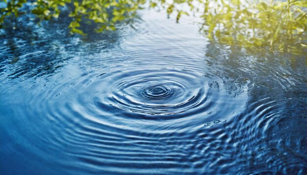 Капли воды создают завораживающую рябь на прозрачной поверхности, олицетворяющую спокойствие и чистоту.