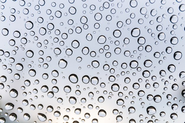 Water droplets on the glass during the rainy season. background