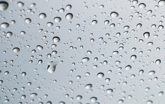 Water droplets on the glass