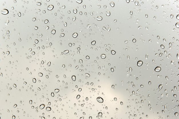 Water droplets on the glass