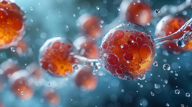 Water Droplets Glisten on Fruit