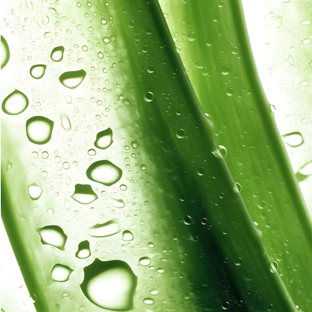 Water droplets on a green plant